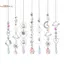 TRTR Treo Pha Lê Mặt Dây Chuyền Sân Vườn Suncatcher Chuông Gió Cầu Vồng Lăng Kính Pha Lê Dây Xích Để Trang Trí Cửa Sổ VN