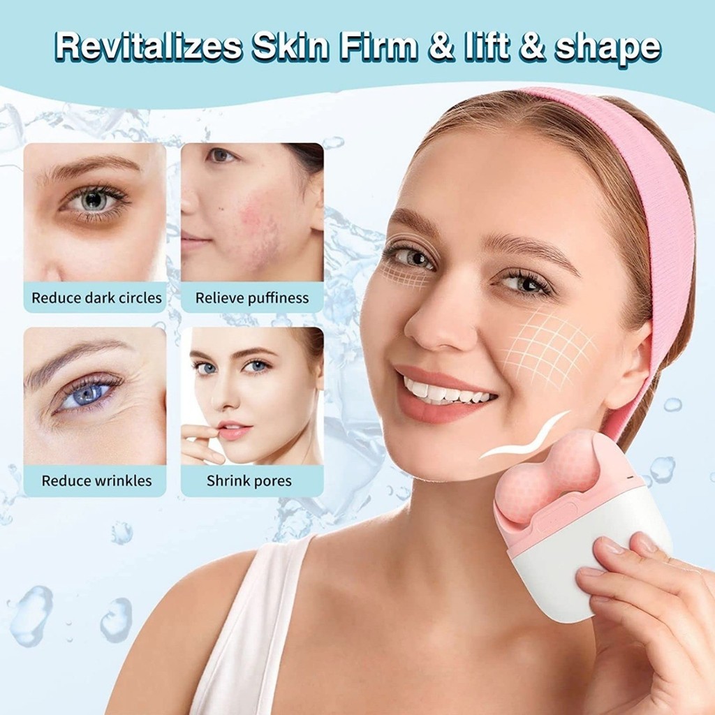 【COD】Đầu lăn chườm đá massage đa chức năng, đông lạnh nhanh, thích hợp để thư giãn da mặt sau ngày dài mệt mỏi.