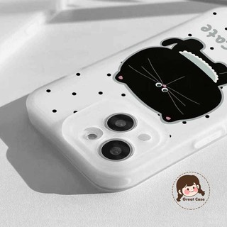 Ốp Điện Thoại Sương Mù Mèo Đen May Mắn Dễ Thương Cho Xiaomi Civi 5 4 Pro 3 2 1 1S Mix 4 2S 5G 4G Matte Dot Vỏ Mềm Chống Rơi