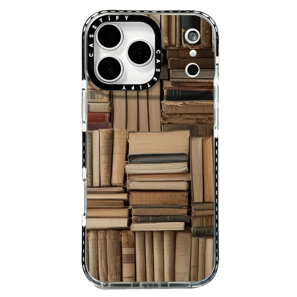 Ốp điện thoại giá sách cổ điển cho IPhone 17 Pro Max 17Air 16 15 14 13 12 11 Vỏ bảo vệ chống sốc