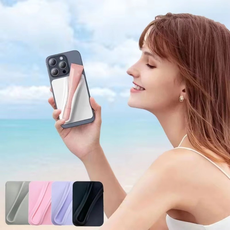 Son môi Dính Điện Thoại Lưng Dính Giá Đỡ Phù Hợp Với Viral Rhode Lip Tint Trang Điểm Vỏ Điện Thoại Silicon