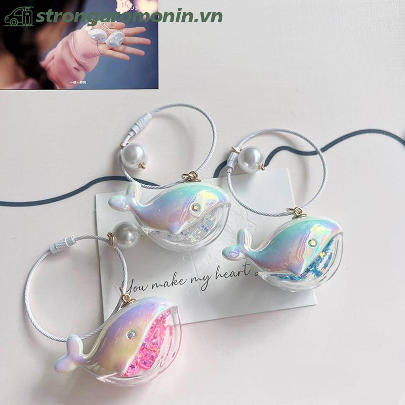 ST Cá Voi Dễ Thương Cá Heo Móc Khóa Động Vật Biển Búp Bê Kawaii Móc Khóa Xe Móc Chìa Khóa Phụ Kiện Dành Cho Nam Nữ Cặp Đôi Túi Trang Sức ST