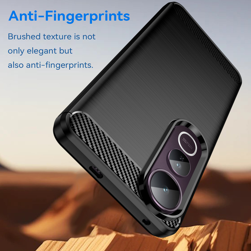 Ốp lưng Vivo V50 Lite Vỏ nhựa TPU mềm bằng sợi Carbon cho Vivo V50 Lite 5G Vỏ điện thoại
