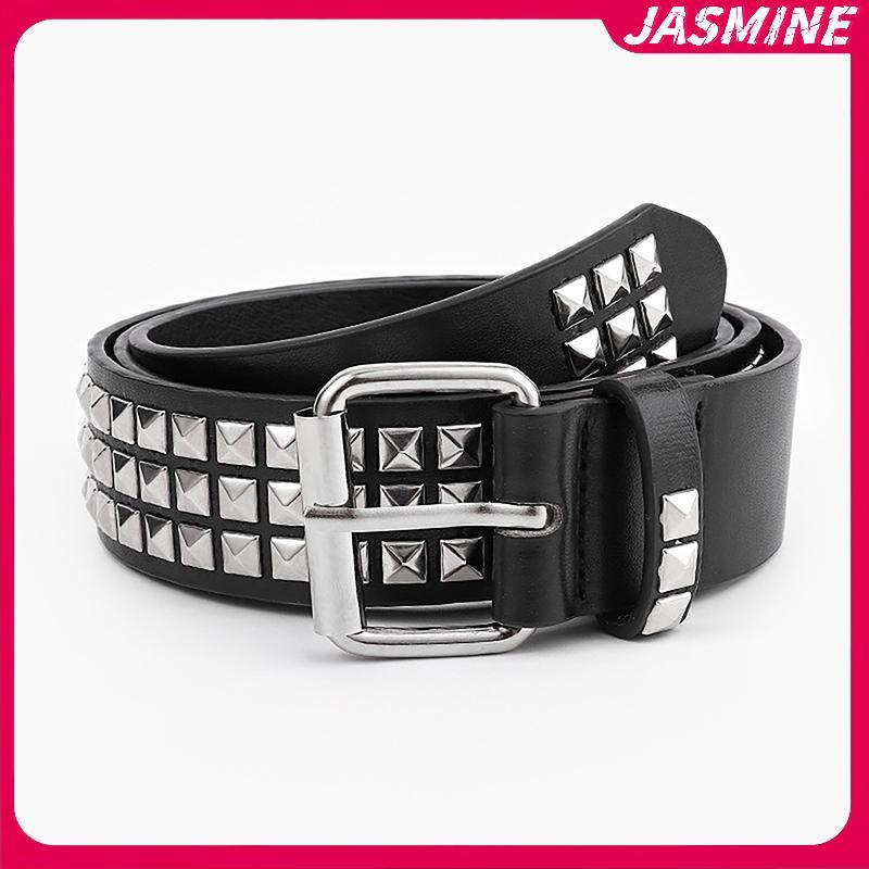 Dây Thắt Lưng Unisex Jasmine với Hạt Vuông, Đinh Tán và Kim Tự Tháp - Style Punk & Gothic
