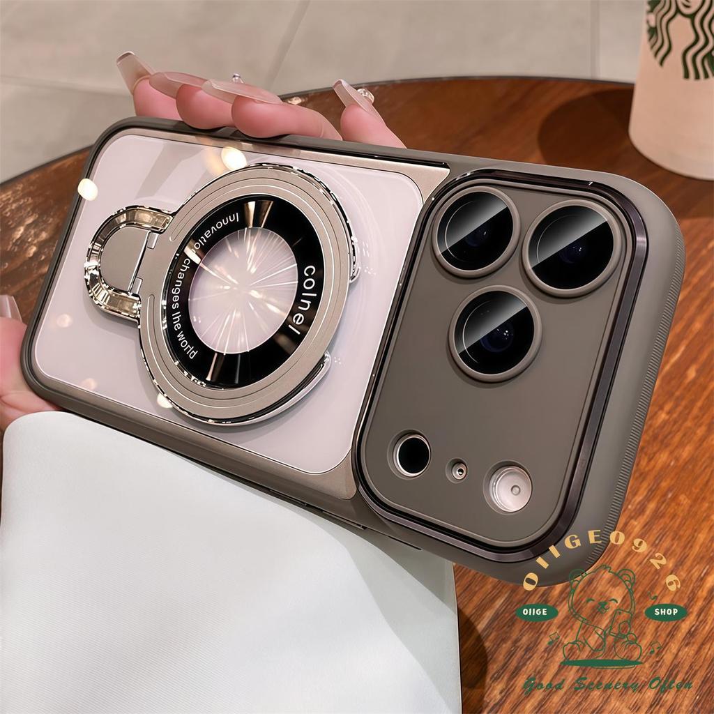 【 Ốp lưng iPhone17 】 Màu cam chống rơi giá đỡ từ tính nhạy cảm Vỏ điện thoại iphone17 Pro Max 16 15 14 13 cho vỏ iPhone Vỏ mềm silicon TPU chống sốc