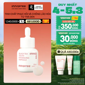 Tinh chất phục hồi da và chống lão hóa trà đen innisfree Black Tea Youth Ampoule 30 mL