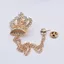 MONOSTYLE 1 Cái Dây Xích Thổ Cẩm, Vintage Tính Khí Tua Rua Pha Lê Thổ Cẩm, Vương Miện Bền Cổ Kim Loại Trang Sức Cho Nữ Đầm Nam Áo Sơ Mi Phù Hợp Với Bộ
