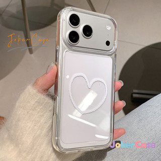 Ốp Lưng Cho IPhone 17 16 11 15 13 14 12 Pro Max 17AIR 15 7 8 Plus X XR Max Bìa mềm trong suốt trái tim tình yêu đơn giản