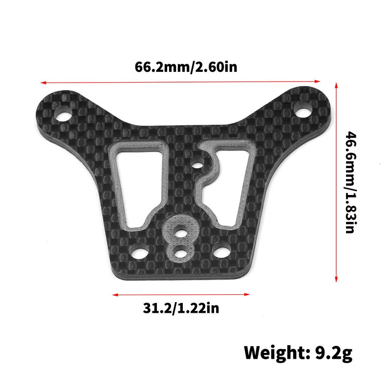 Tấm tháp chống sốc phía trước bằng sợi Carbon IF729 TO-213-MP11 cho phụ kiện nâng cấp xe Kyosho MP11 RC