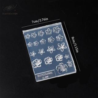 [hatheaven] Khuôn nghệ thuật làm móng bằng silicon tự làm thủ công cho móng tay Thời trang Hoa Nail Art Design Mold Mẫu trong suốt cao Đẹp