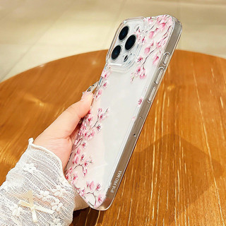 Hoa Đào Hồng Thích Hợp Cho Apple 17promax Ốp Điện Thoại iPhone17 / 16 / 15 Trong Suốt 14 Sáng Tạo 13pro206.3.9