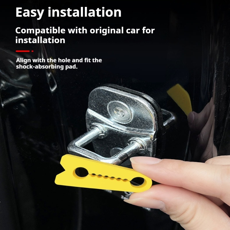 4 miếng đệm giảm xóc cửa silicon để bảo vệ cửa ô tô, đệm, hấp thụ sốc, giảm tiếng ồn, đệm silicon dày