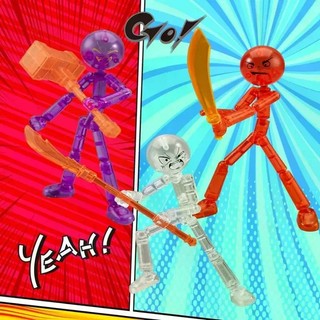 Joint People Runaway Stickman Lắp ráp di chuyển nhiều loại khối xây dựng sáng tạo Người bán buôn búp bê