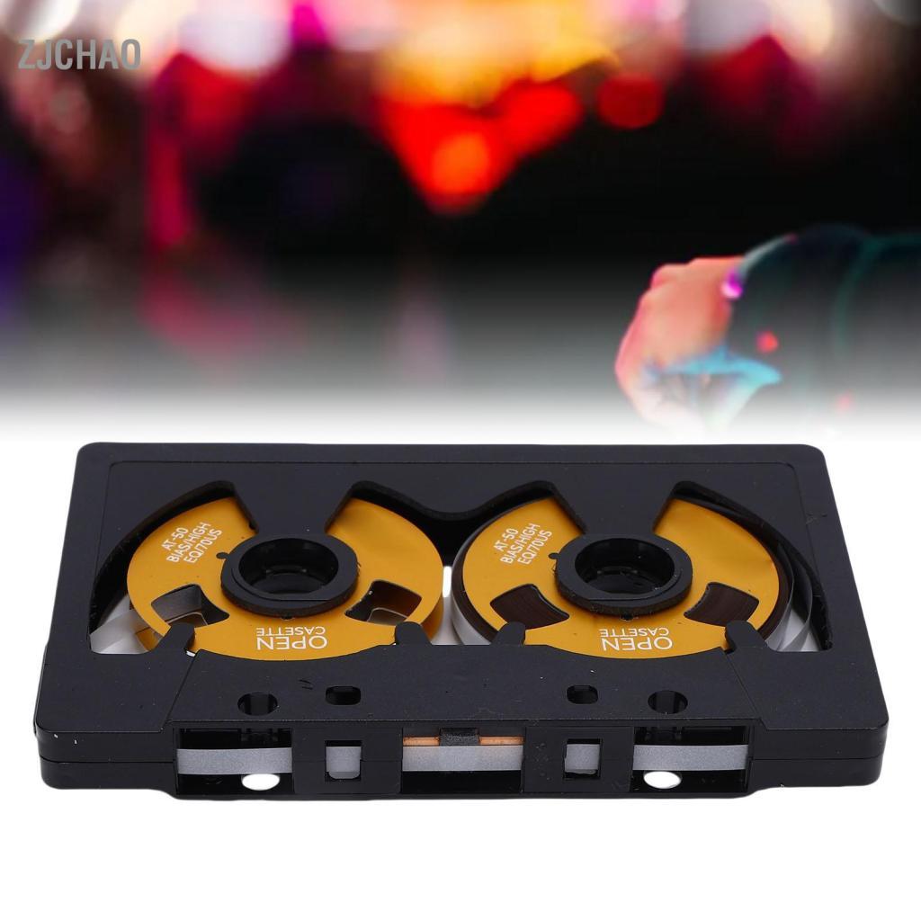 Zjchao XUMIUZIY Cuộn sang băng cassette âm thanh trống Xu hướng bình thường loại I 50 phút ghi âm nhạc với hộp lưu trữ dành cho máy ghi âm và nhạc sĩ
