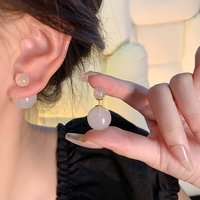 S925 Bông Tai Bạc Kim Loại Cao Cấp, Phù Hợp Cho Người Yêu Thích Trang Sức Thời Trang