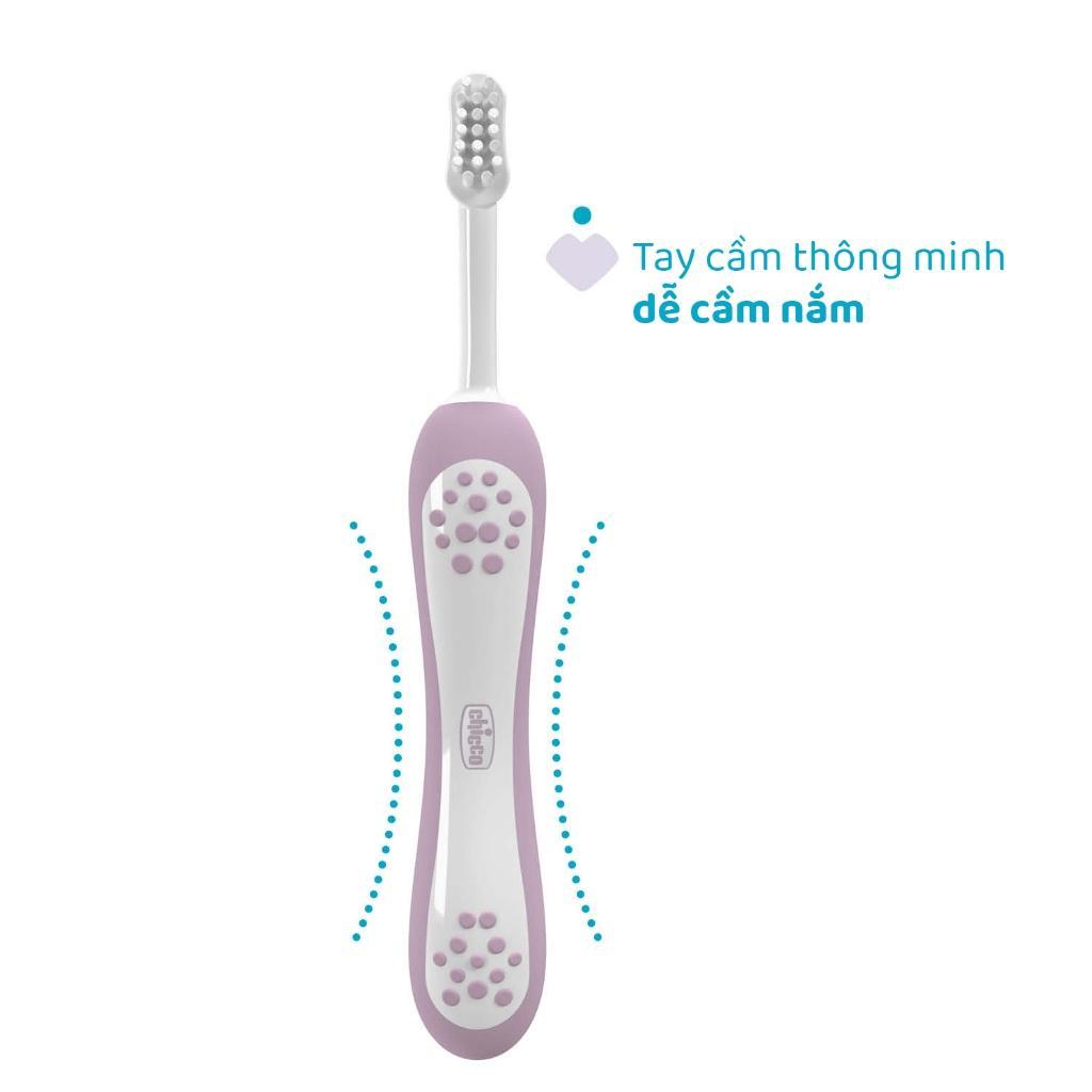 Bàn chải đánh răng Tím hồng/Xanh biển Chicco 6-36M