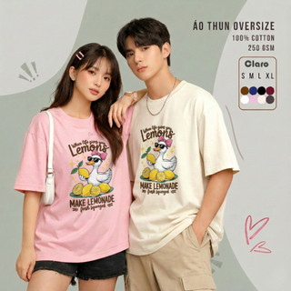 Áo Thun Nam Nữ áo phông Oversize Cổ Tròn phong cách mùa hè tươi mát TS189
