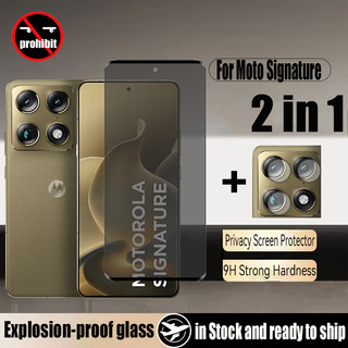 Kính cường lực chống gián điệp 2 trong 1 Bảo vệ màn hình riêng tư cho Motorola Signature Moto edge 60 Pro Fusion 5G & Phim ống kính máy ảnh