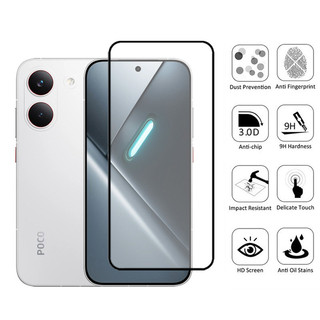1-2 Chiếc POCO X8 Pro 5G Kính Cường Lực Bảo Vệ Màn Hình Cho Xiaomi POCO X7 X6 C65 X6 M6 Pro 4G 5G 9D Kính Bảo Vệ Phim