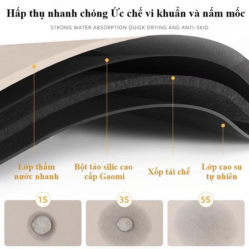 Thảm bếp chống trượt thấm nước thấm bụi bền dai dễ vệ sinh dùng nhà bếp phòng khách ngồi thiền