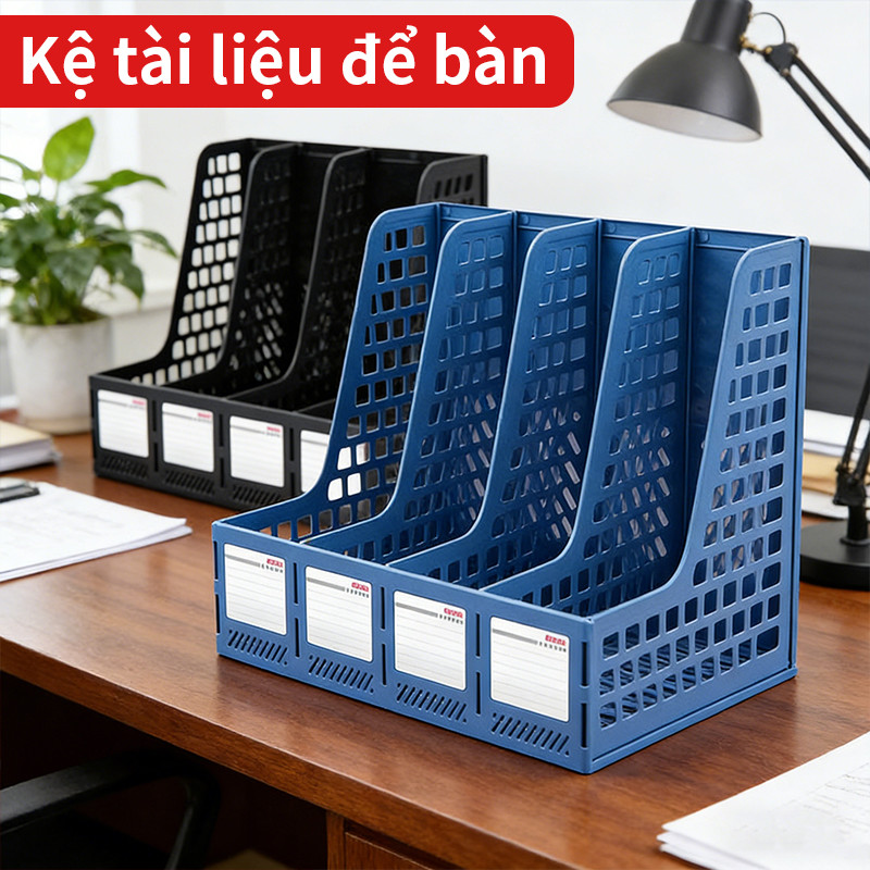 Giá đỡ văn phòng đựng dụng cụ học tập, sách vở, tài liệu và đồ dùng học tập cứng dễ dàng lưu trữ