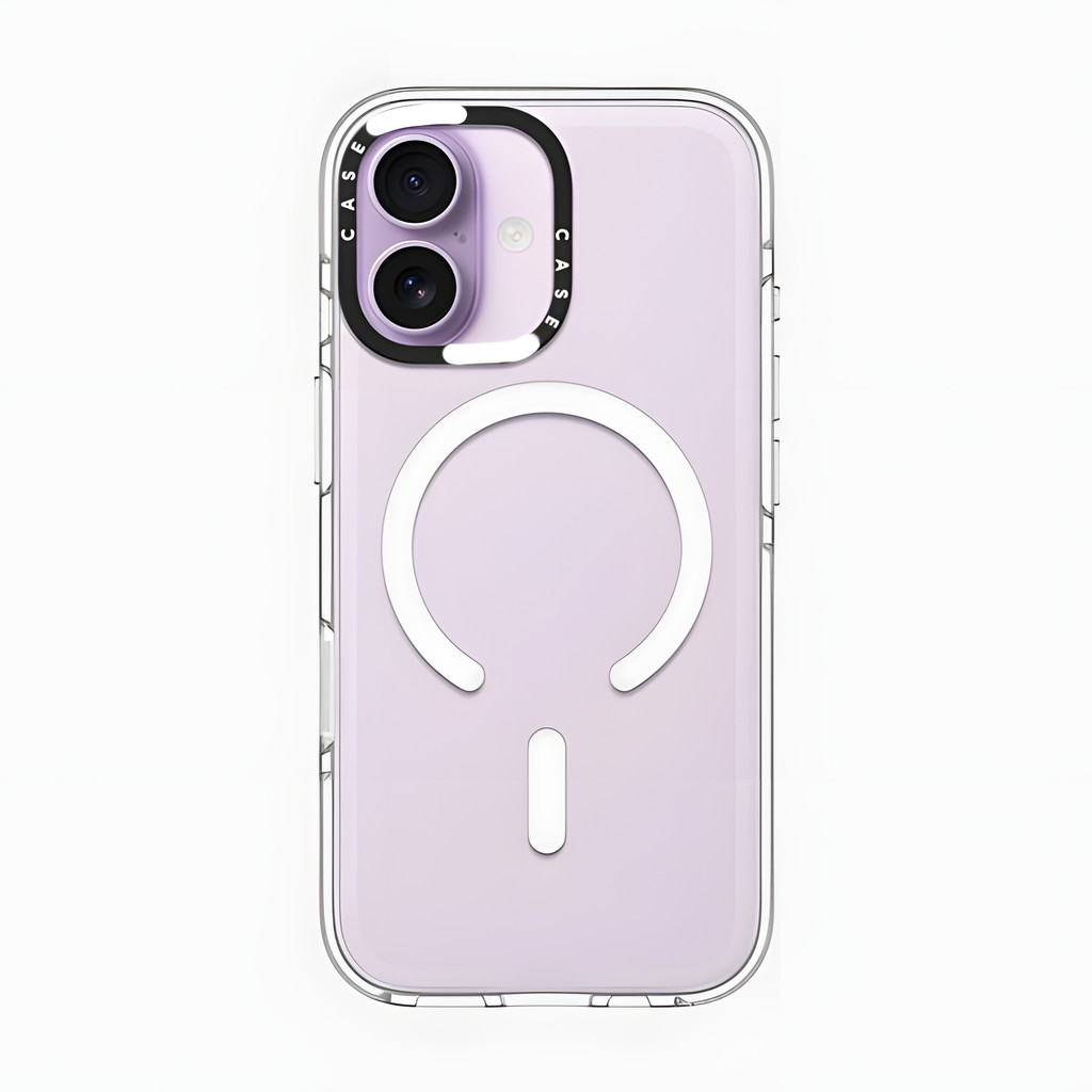 CASECASE X Clear HỒNG CAMERA PHIÊN BẢN RING Tác động Vỏ hút từ tính cho IPhone 17 / 16 / 15 / 14 / 13 Pro Max Air với bao bì cao cấp