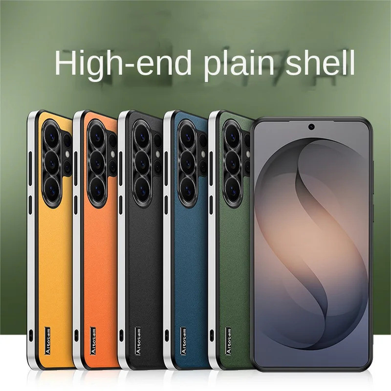 Ốp lưng chống sốc họa tiết da sang trọng cho Samsung S26 Ultra S26 + Galaxy S25 Ultra S24 Plus s23 Vỏ bảo vệ Camera mỏng