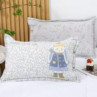 ☀Cao Cấp Chụp-On Cotton Nguyên Chất Gạc Hoạt Hình Trẻ Em Vỏ Gối Bao Gồm Tất Cả Cho Bé Hộ Gia Đình Cotton Dày Lót Bao JKHJ
