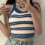 Áo Croptop Nữ Style Y2K Sọc, Dệt Kim, Gợi Cảm - Phù Hợp Mùa Xuân Hè