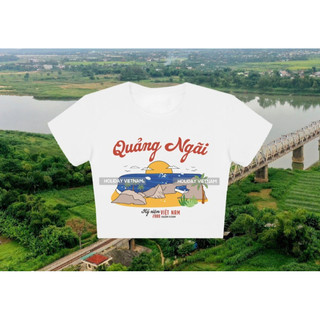 Áo thun Quảng Ngãi Du lịch Việt Nam chất thun cotton thoáng mát, from oversize và babytee
