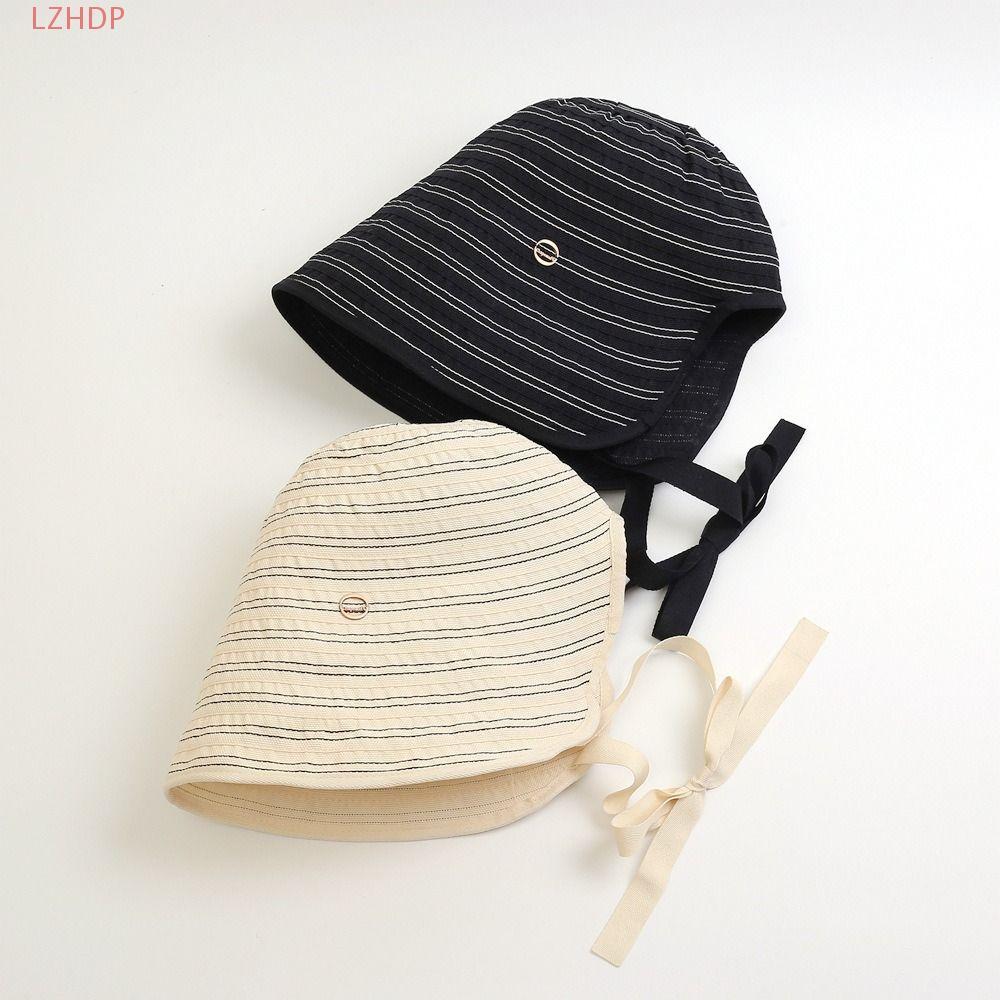 Mũ Ngư Dân Nữ Cotton Chống Nắng, Thiết Kế Sọc Phù Hợp Cho Mùa Hè và Cắm Trại