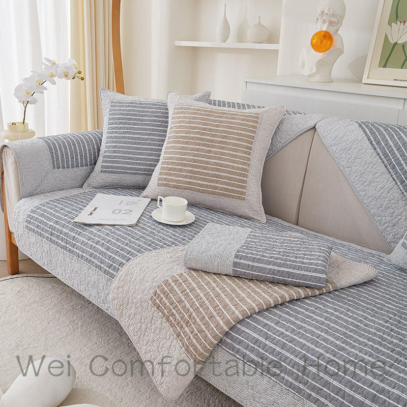 Đệm Sofa In Hình Retro Cotton Nguyên Chất Sofa Bao Bốn Mùa Đa Năng Chống Trơn Trượt Sofa Khăn