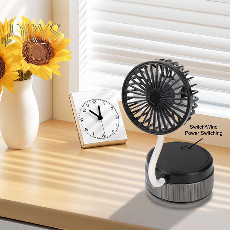 (TFT) Quạt Mini Di Động Thiết Kế Có Thể Gập Lại Với Cốc Hút Cầm Tay Xoay 360 Độ Có Thể Sạc Lại Cho Bàn Xe Du Lịch MỚI