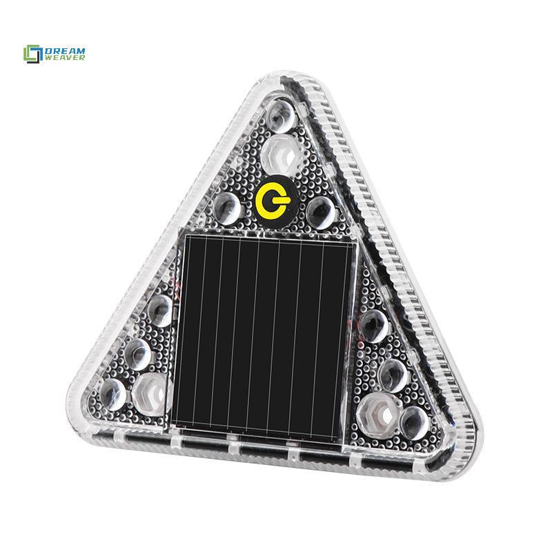 [Dream Weaver] Đèn cảnh báo LED năng lượng mặt trời chống va chạm đuôi xe, cảm ứng, nhấp nháy tam giác, không dây