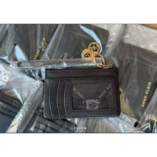 VÍ CARD DA ĐEN ANNE KLEIN