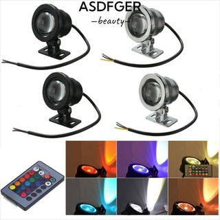 Đèn đài phun nước ASDFGER 10W DC12V, pha bể bơi đổi màu, điều khiển từ xa, chiếu sáng bể cá