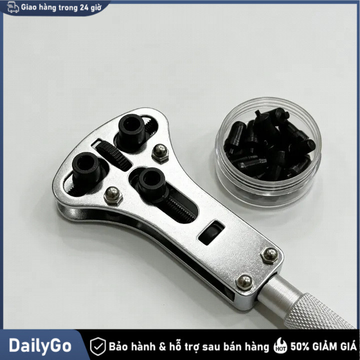 Vam mở đáy đồng hồ 3 chấu kèm phụ kiện đầy đủ 3 chấu / Ba chấu،Kèm đầu thay / Bộ đầu thay، Mở nắp lưng đồng hồ
