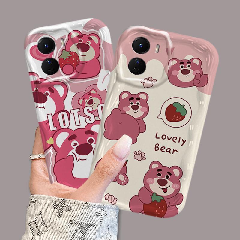 Vỏ Silicon Hoạt Hình Cho VIVO Y16 4G Y02S Điện Thoại Thông Minh 3D Vỏ Điện Thoại Mềm Lotso Gấu Chống Sốc Ốp Lưng