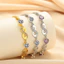 Đeo tay nữ phong cách Hàn Quốc với hạt zircon hình trái tim màu tím