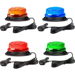 Đèn cảnh báo nhấp nháy LED 12V-24V màu xanh lá cây, đế từ tính, cảnh sát khẩn cấp cho ô tô SUV