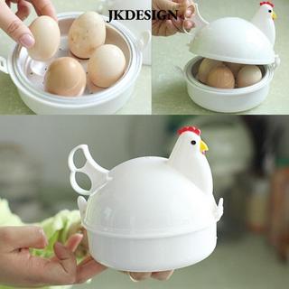 Nồi hấp trứng JKDESIGN, Phụ kiện nhà bếp Nồi trứng vi sóng, 4 quả trứng Dụng cụ nấu ăn hình gà