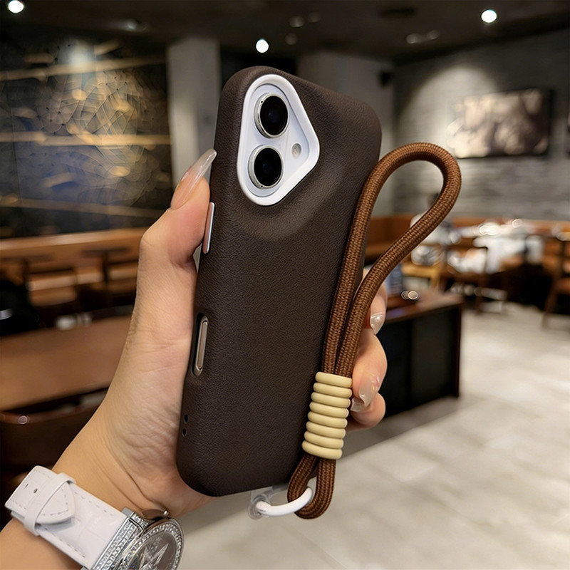 Ốp Lưng Silicone Cao Cấp Chống Rơi Vỡ Kèm Dây đeo, Phù Hợp IPhone 16 Plus 15 14 13 12 11 Pro Max Vỏ Bảo Vệ Chống Sốc