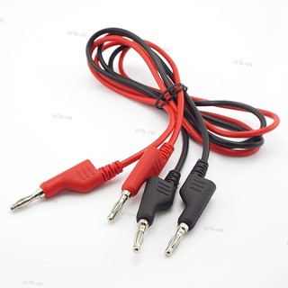 Đầu thử 1M 10A 4mm Đầu đôi Chuối sang Chuối Cắm Điện Kép Dây kiểm tra 4mm cho vạn năng 17VN1