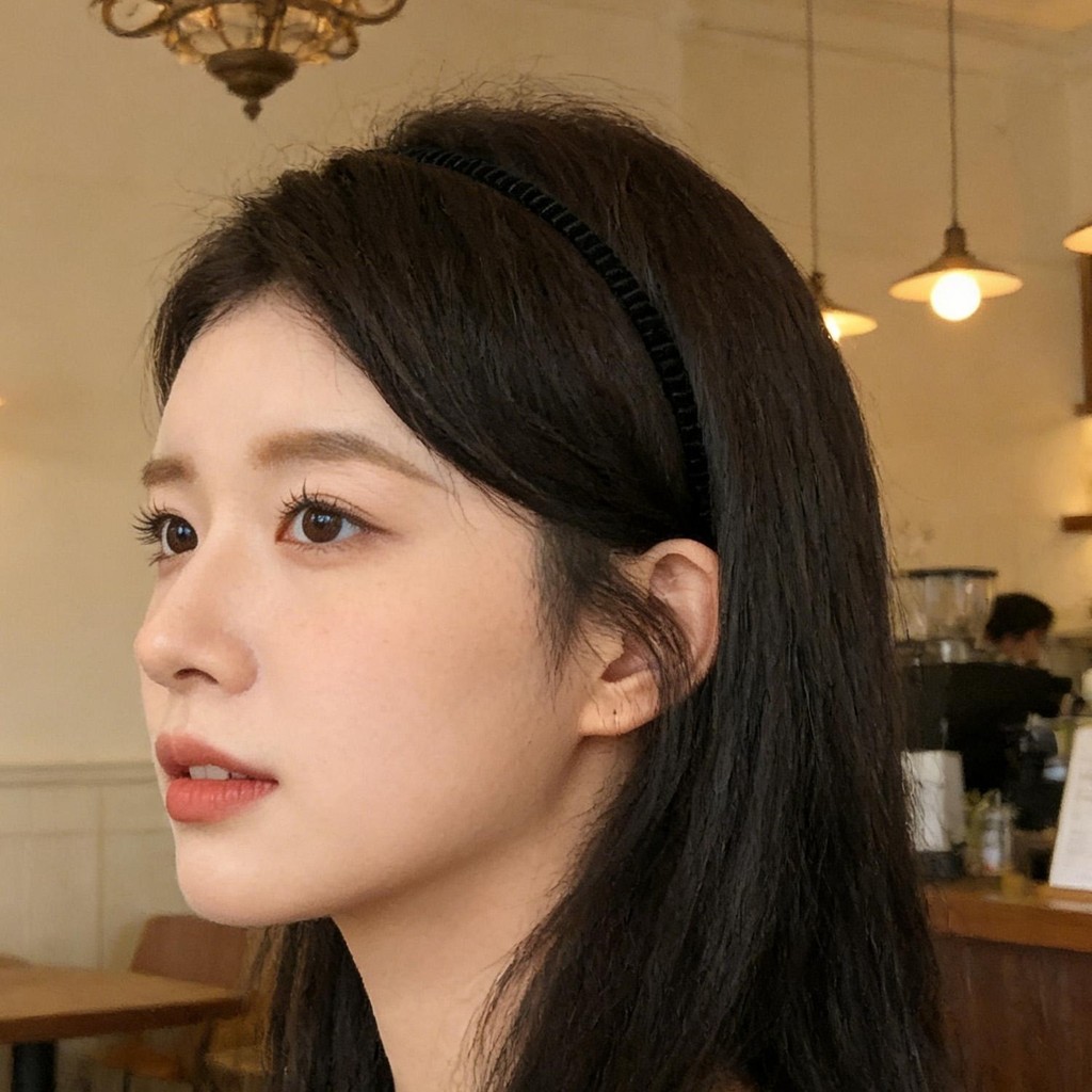 Băng Đô Màu Đen Nhẹ, Siêu Mỏng & Linh Hoạt Cho Tóc