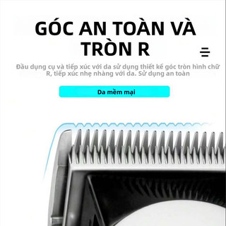 Tông đơ Không Dây Chuyên Nghiệp, Lưỡi Dao Hợp Kim Titan, Màn Hình LED Hiển Thị Dung Lượng Pin