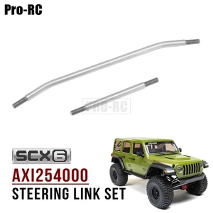 2 chiếc Thanh liên kết lái Servo tiền cố định bằng kim loại bằng thép không gỉ AXI254000 Bộ Dành Cho 1 / 6 Trục SCX6 JEEP Wrangler RC Xe Bánh Xích Phụ Kiện