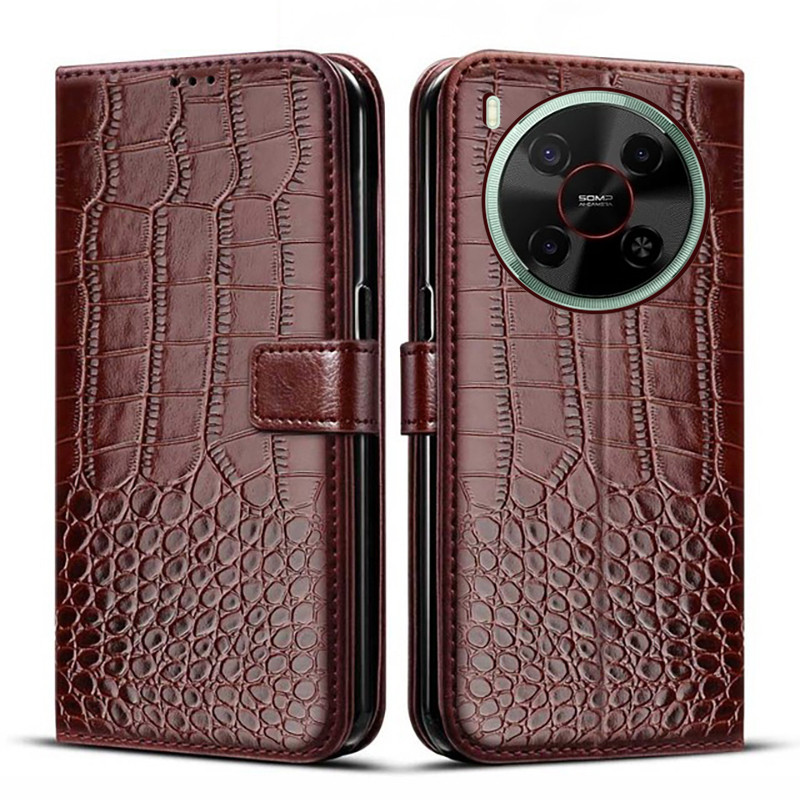 Dành Cho ZTE Nubia V70 Max Ốp Lưng Ví Đựng Thẻ Đứng Từ Tính Lật Da Bao Da Dành Cho ZTE Blade Nubia V70 Max Ốp Lưng Điện Thoại