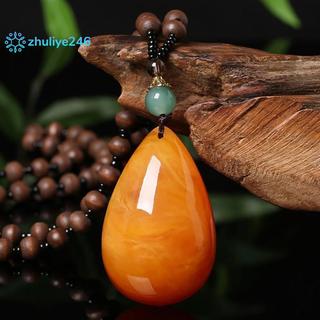 zhuliye246 Vòng cổ nữ phong cách dân tộc cổ điển sáp ong thả hạt choker dài áo len chuỗi mặt dây trang sức