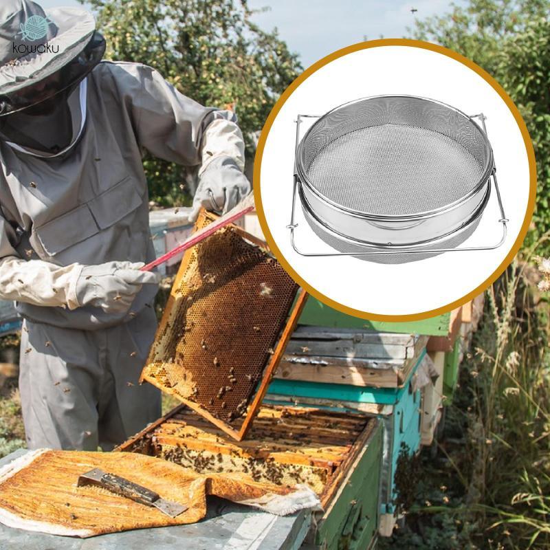 Máy lọc mật ong bằng thép không gỉ Sàng đôi Dễ sử dụng Dụng cụ vắt mật ong