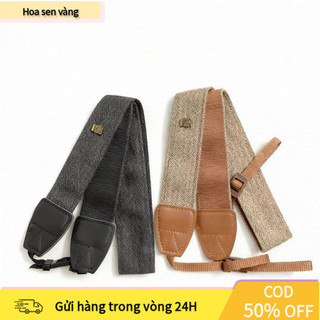 【COD】Dây đeo máy ảnh chất liệu da thật và vải dệt cao cấp, phong cách vintage cổ điển dành cho các dòng máy ảnh.